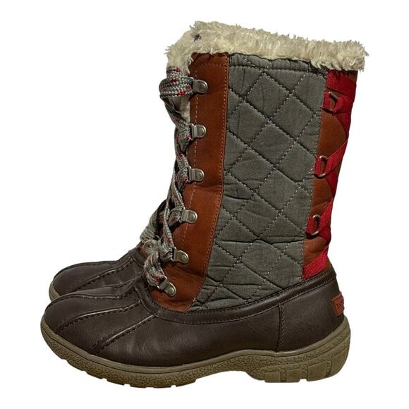 London Fog Ludlow LLF 043 Quilted Winter Snow Boots Women's Size 7 - Picture 3 of 7